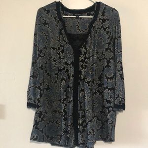 Women's Lucky Brand 3/4 sleeve top, size 1X